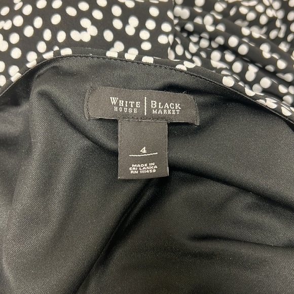 White House Black Market Polka Dot Mini Dress with Side Hip Pockets - Picture 5 of 7